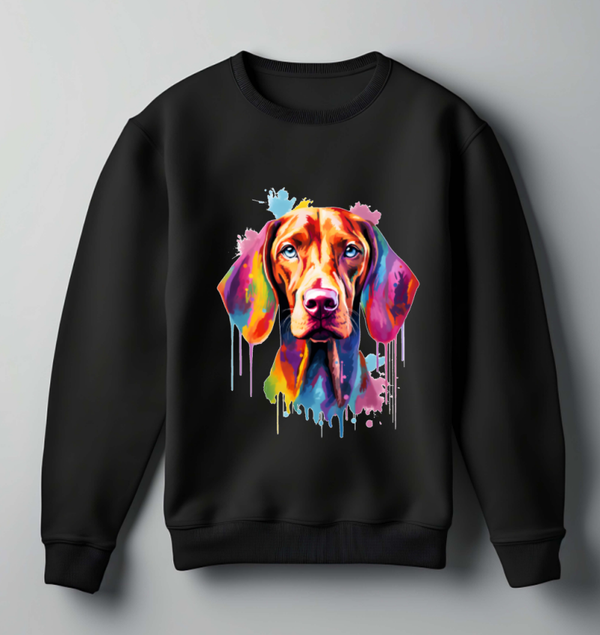 Trui Vizsla waterpaint zwart