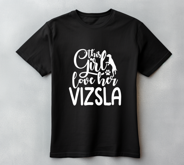 T shirt Vizsla girl