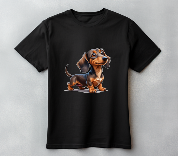 T shirt teckel happy