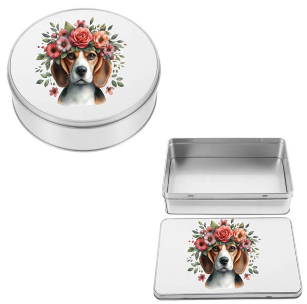 Koekblik rond of vierkant verschillende afbeeldingen