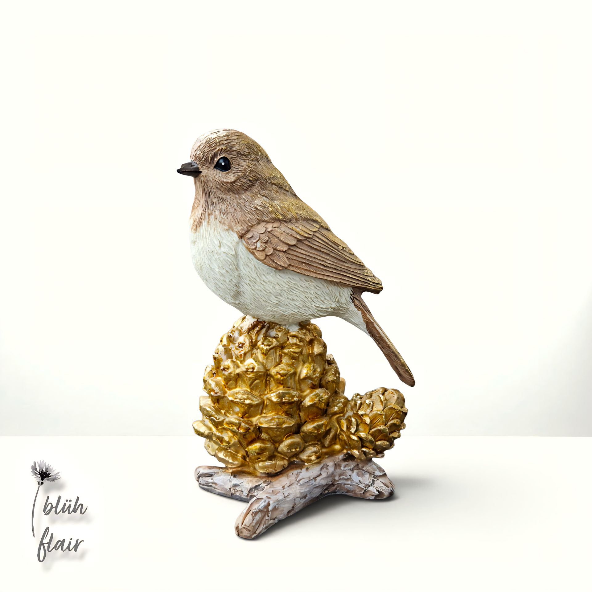 Accessoires & Deko: Vogelfigur (Zapfen) - L9xB7xH13