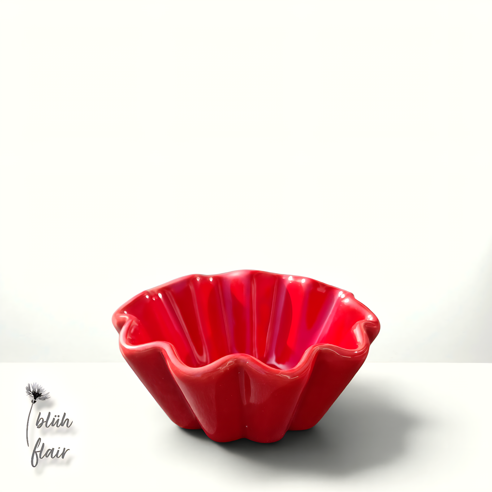 Accessoires & Deko: Rote Keramikschale - D10,5xH4,5