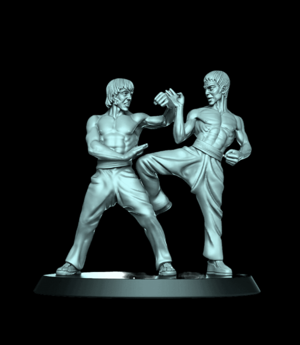 Bruce Lee vs Chuck Norris Resin Miniature