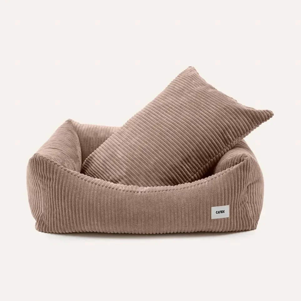 Hundebett Kord Mokka-Beige, Snozy