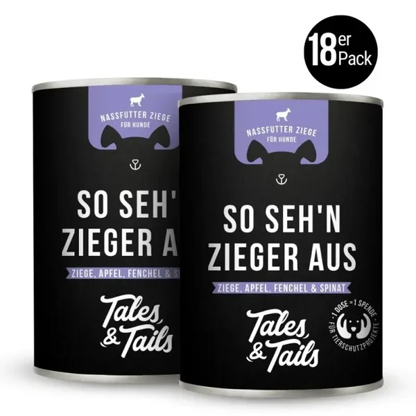 So seh'n Zieger aus - Nassfutter für Hunde mit 75% Ziege - 400g