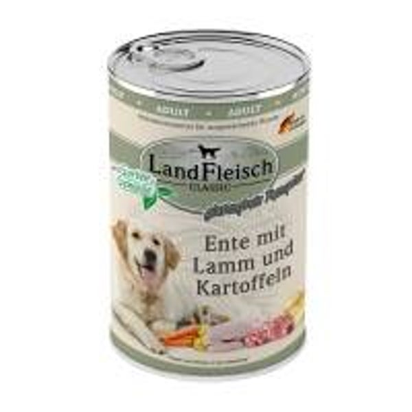 6 x Landfleisch Dog Classic Ente mit Lamm & Kartoffeln