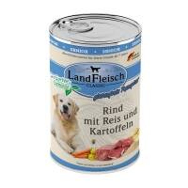 6 x Landfleisch Dog Classic Senior Rind mit Kartoffeln & Gartengemüse 400g