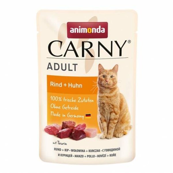 12 x Animonda Carny PB Adult Rind + Huhn 85g