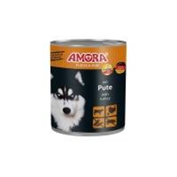6 x AMORA Dog Fleisch Pur Pute 800g