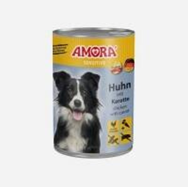 6 x AMORA Dog Sensitive Huhn & Karotte 400 g