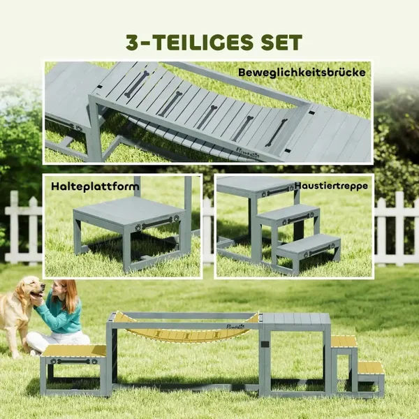 PawHut Agility Set Hunde 3-teiliges Set