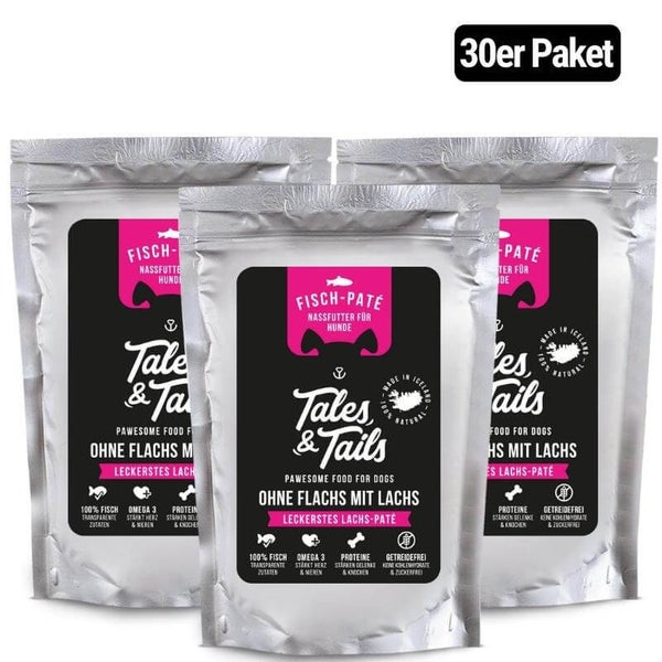 Ohne Flachs mit Lachs - Nassfutter für Hunde - 100g