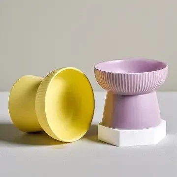 Erhöhte Keramik-Haustierschüssel | Ergonomisch geneigt