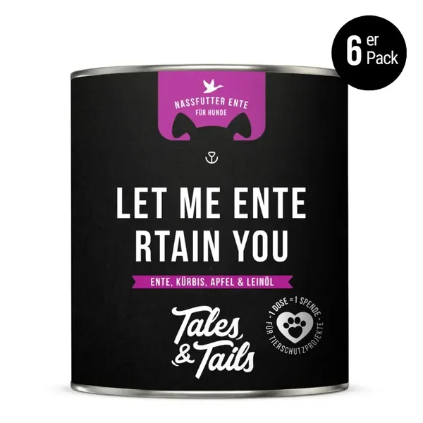 Let me ENTErtain you - Nassfutter für Hunde mit 75% Ente -800g