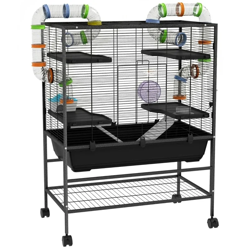 PawHut Hamsterkäfig mit Röhren