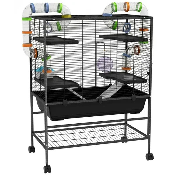 PawHut Hamsterkäfig mit Röhren