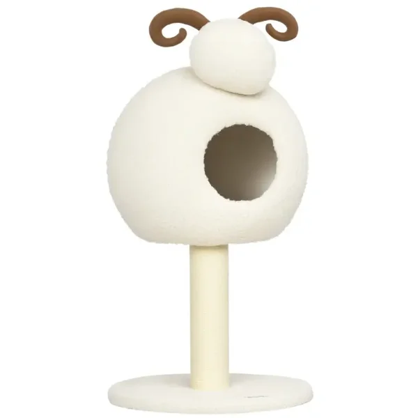 HOMCOM Kratzbaum für Katzen, Schafdesign