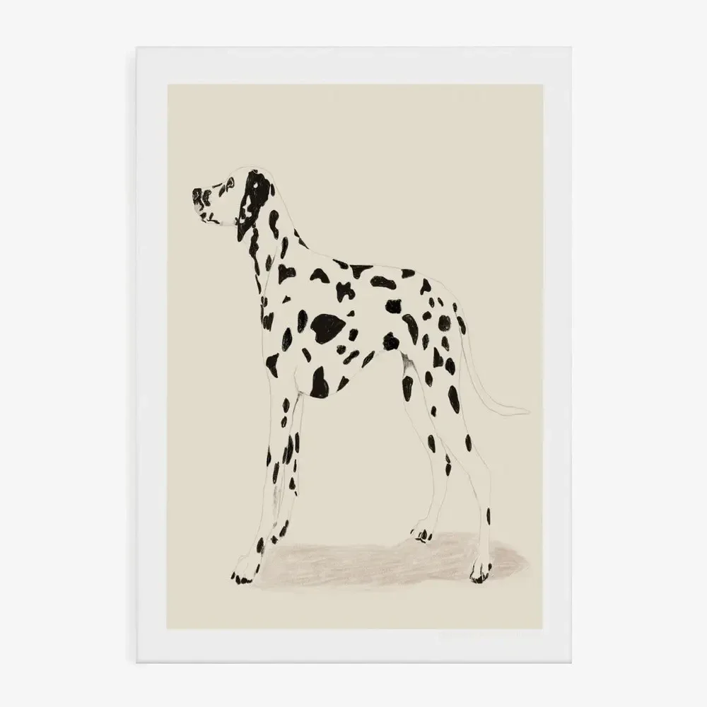 Dalmatiner-Kunstdruck – Linienillustration