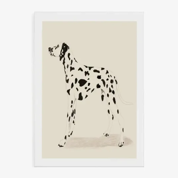 Dalmatiner-Kunstdruck – Linienillustration