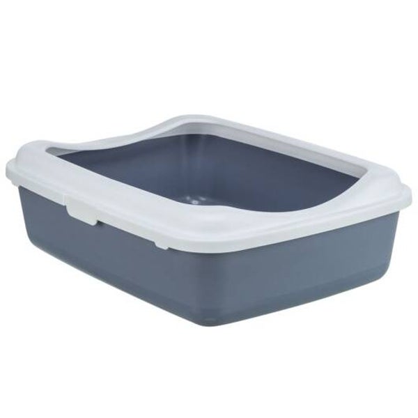 Trixie Katzentoilette Classic mit Rand lila/weiß