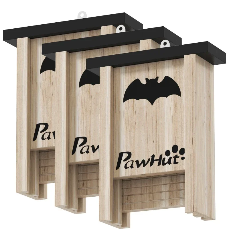 PawHut 3er-Set Fledermauskasten
