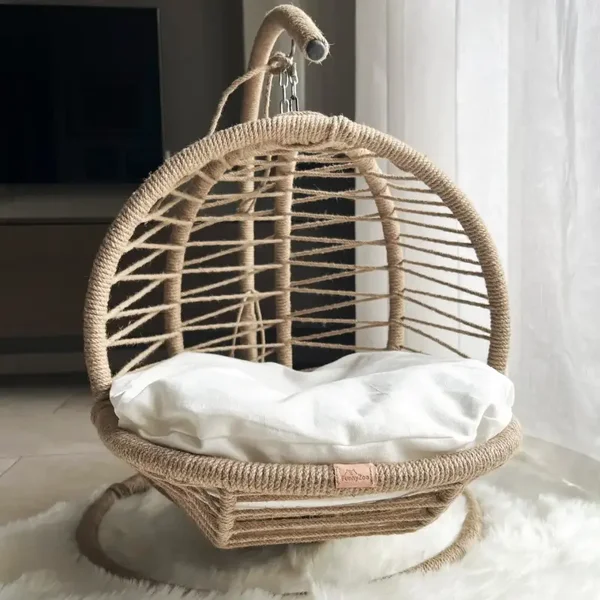 Wippbett aus natürlicher Jute