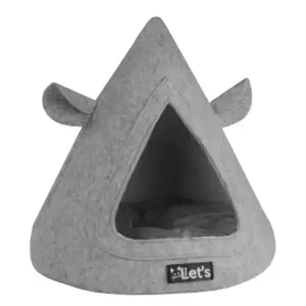 Let's sleep Katzenhöhle TeePee Grau