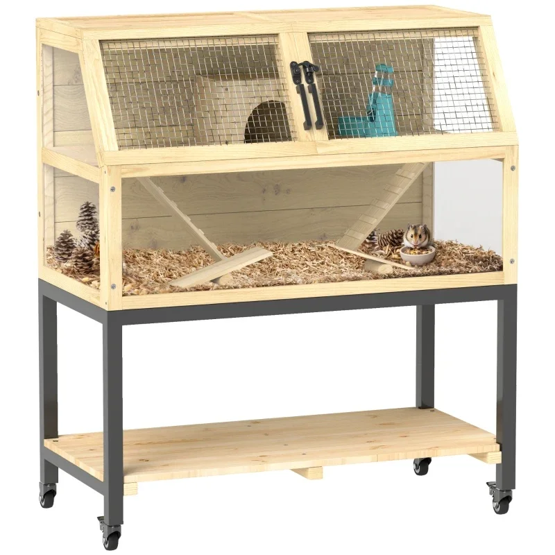 PawHut Zwerghamsterkäfig aus Holz