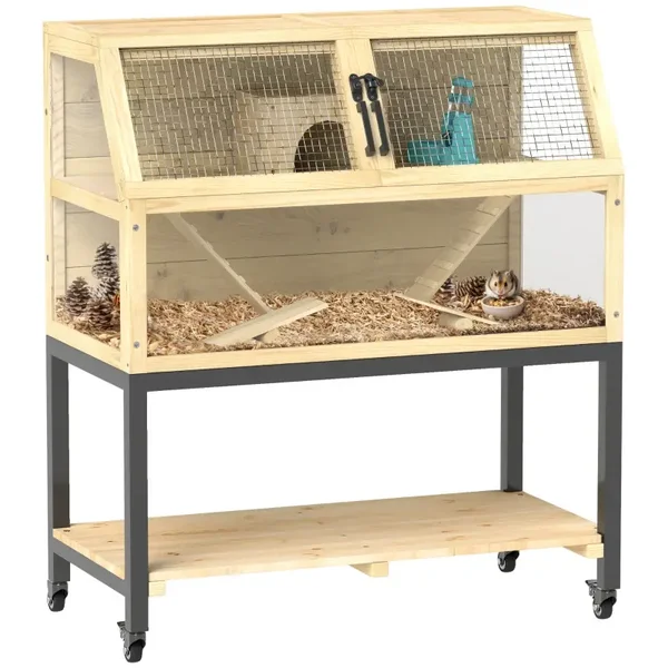 PawHut Zwerghamsterkäfig aus Holz
