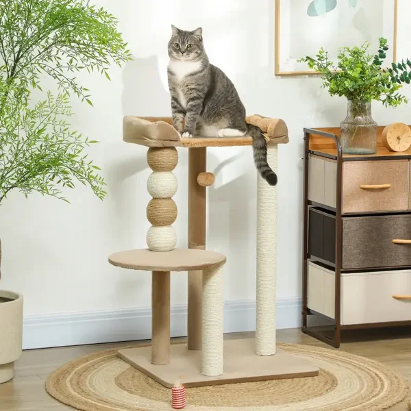 PawHut Kratzbaum mit 2 Etagen