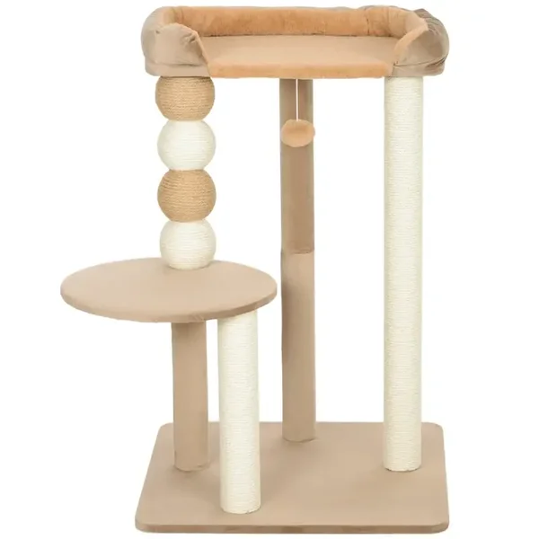 PawHut Kratzbaum mit 2 Etagen, Spielball
