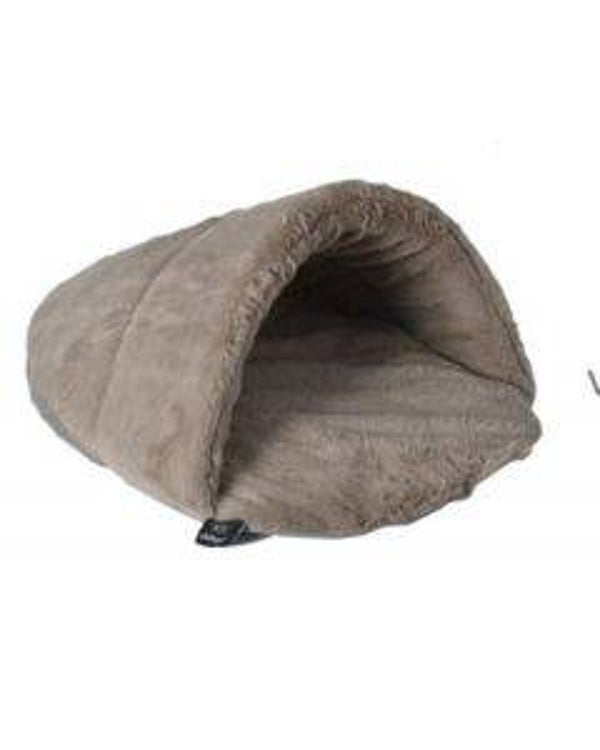 Topmast Plüsch-Schlafkorb Taupe