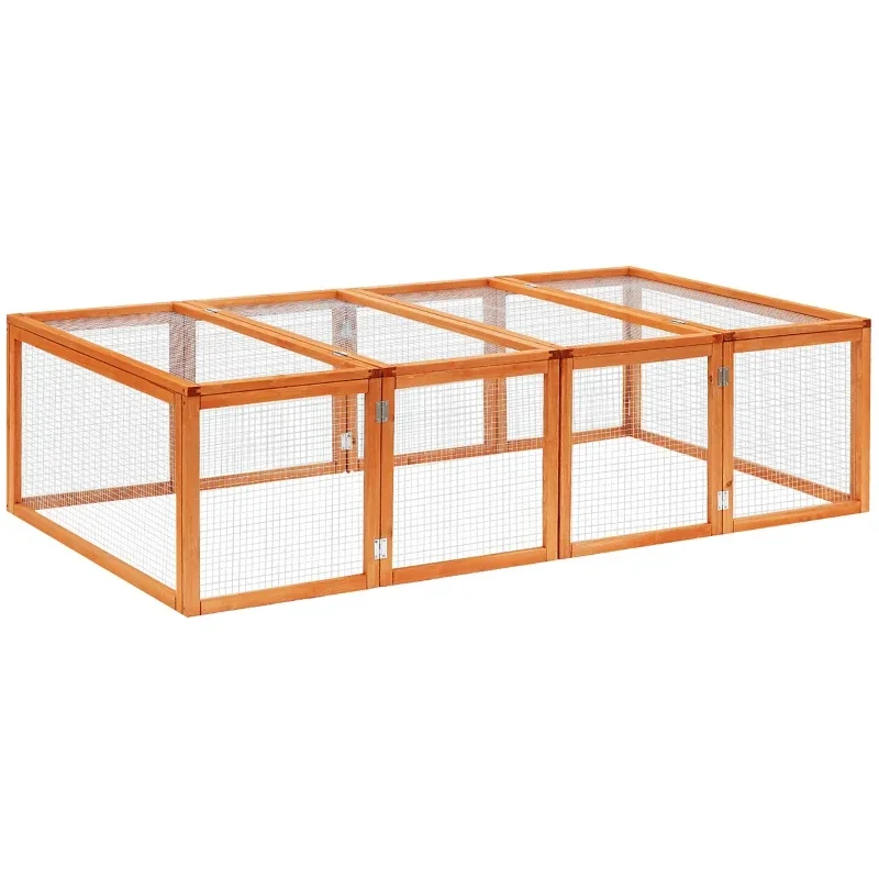 PawHut Hasenstall Kaninchenstall aus Holz