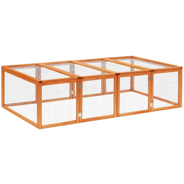 PawHut Hasenstall Kaninchenstall aus Holz