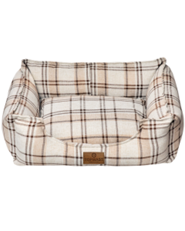 Topmast Iselle Hundebett – Deluxe-Version – Tartan Beige