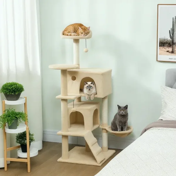PawHut 140 cm Katzenkratzbaum