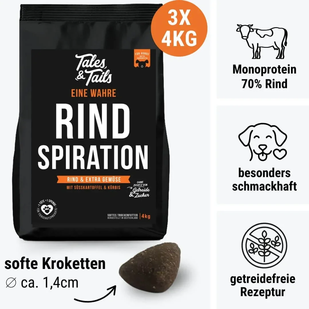 Eine wahre Rindspiration- softes Trockenfutter mit 70% Rind- 4kg