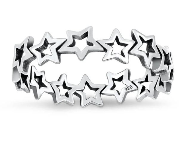 Silver Ring - Stars