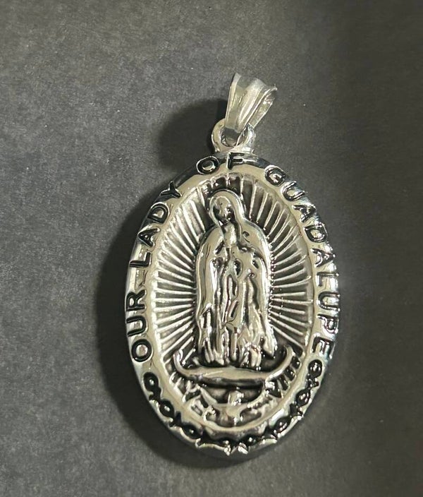 Virgin Mary pendant stainless steel