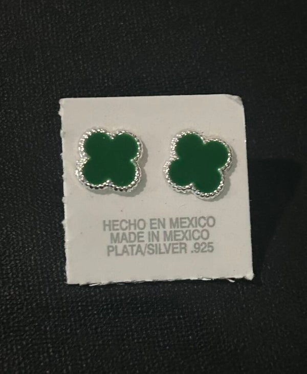 GREEN CLOVER EARRINGS