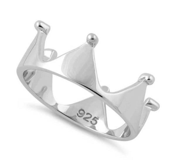 Sterling Silver Crown Ring .925