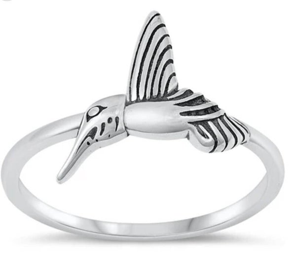 Silver Ring .925  Hummingbird
