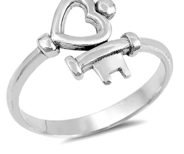 Silver Ring - Key To My Heart