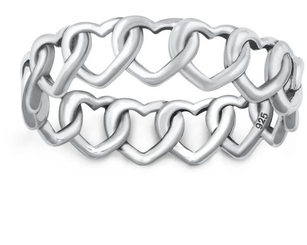 Silver Ring - Hearts