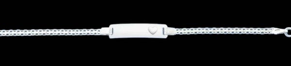 Silver Childrens ID Bracelet - Heart