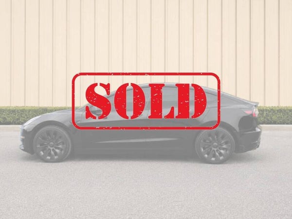 SOLD - 2022 Tesla Model 3 RWD – Black on White – Fully Electric Sedan