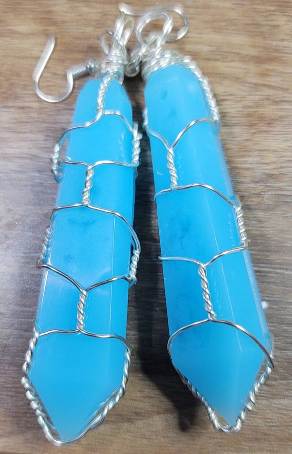 Sky Blue/Silver Earrings