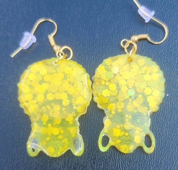 Red Sparkle Headband Girl Earrings