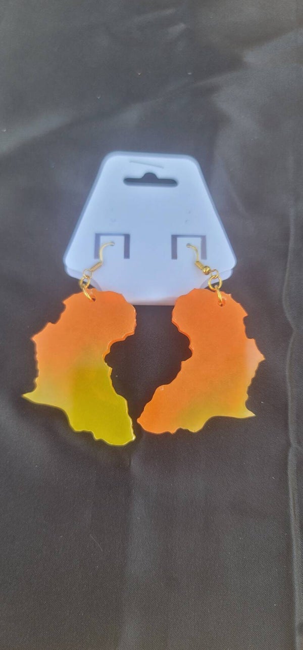 Yellow/Orange Africa Earrings
