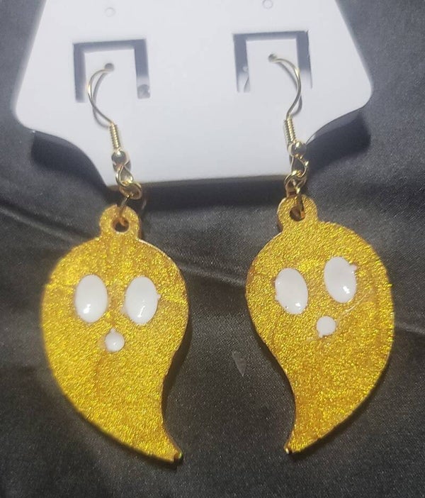 Gold Ghost Earrings